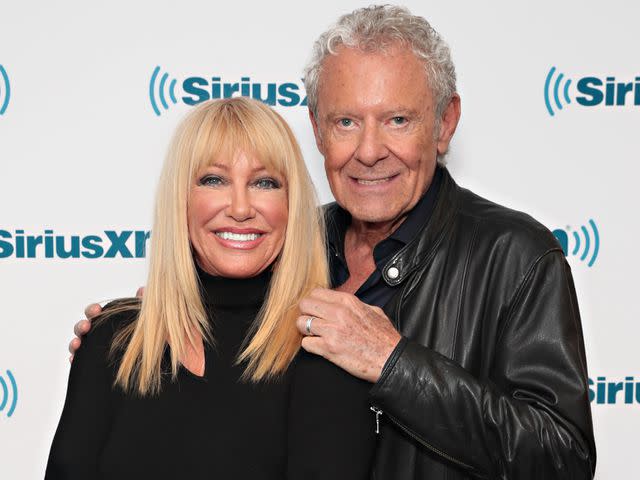 Cindy Ord/Getty Suzanne Somers and husband Alan Hamel visit the SiriusXM Studios on November 15, 2017