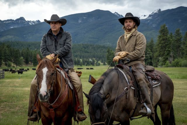 Paramount Network Kevin Costner and Luke Grimes in 'Yellowstone'