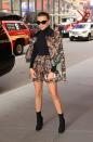 <p>Here's the 13 year-old wearing Giamba Pre-Fall in New York on the 1st November, whilst out promoting Stranger Things 2.</p>