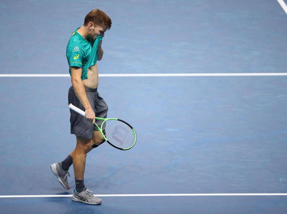 David Goffin appeared to be struggling with an ankle injury (Getty Images)