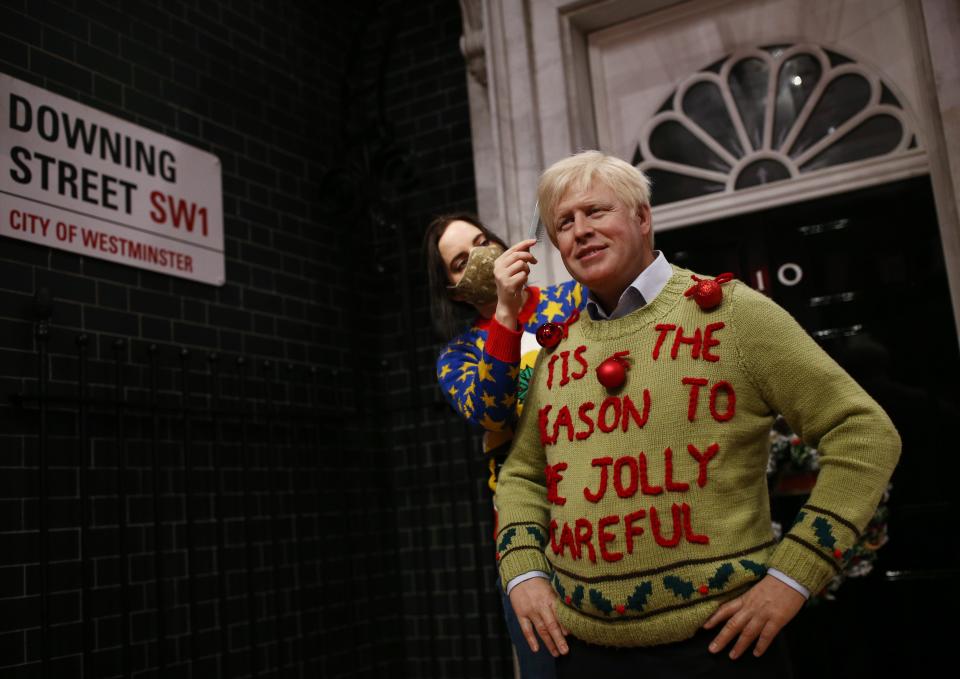 Final touches for Boris Johnson’s waxworkPA