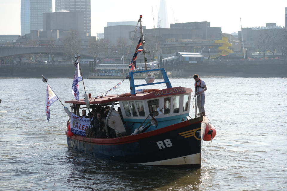 The vessel had trouble finding a mooring along the Thames (Picture: PA)