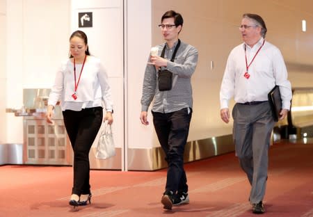 Australian student Alek Sigley arrives at Haneda International Airport in Tokyo