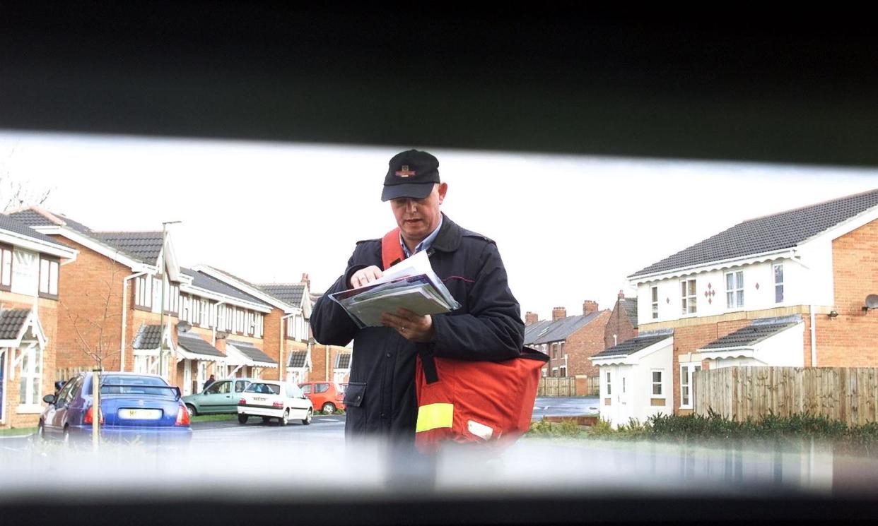 <span>A delivery in Newcastle. Royal Mail says it has brought in new rules to cut down on sick days.</span><span>Photograph: Owen Humphreys/PA</span>