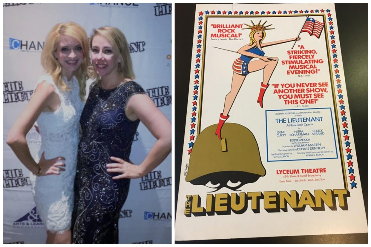 Associate producer of 'The Lieutenant' revival Kareen Akry, left, and Rachael Cianfrani. A poster for the 1975 production, right.
