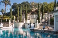 Hearst is located in Beverly Hills, LA. It has 3 swimming pools, 6 separate residences, a tennis court and beautiful gardens.