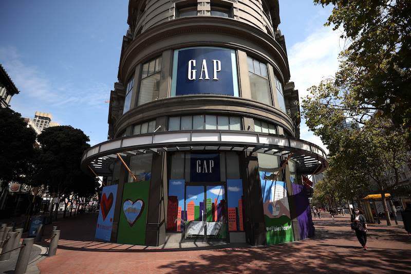 GAP近期屢傳危機，品牌近期更宣布關閉位於舊金山市區的旗艦店，在該市更僅留下一間實體店舖。  Justin Sullivan/Getty Images/AFP == FOR NEWSPAPERS, INTERNET, TELCOS & TELEVISION USE ONLY ==