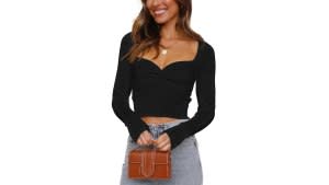 black date night top