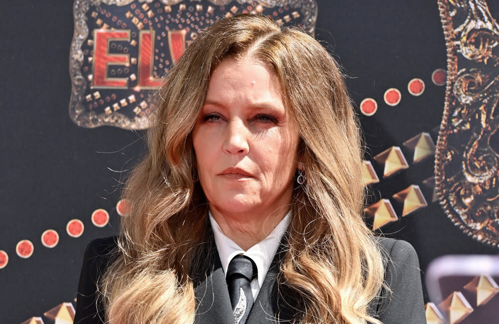 Lisa Marie Presley at TCL Chinese Theatre in Hollywood for handprint ceremony - Getty - June 2022