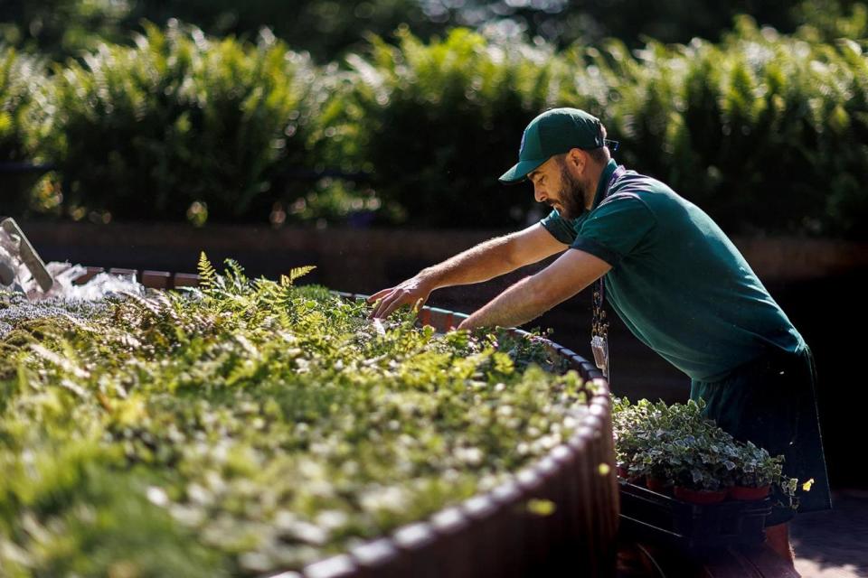 PHOTO: The ground staff at Wimbledon at work on June 24, 2024. (Chloe Knott/AELTC)