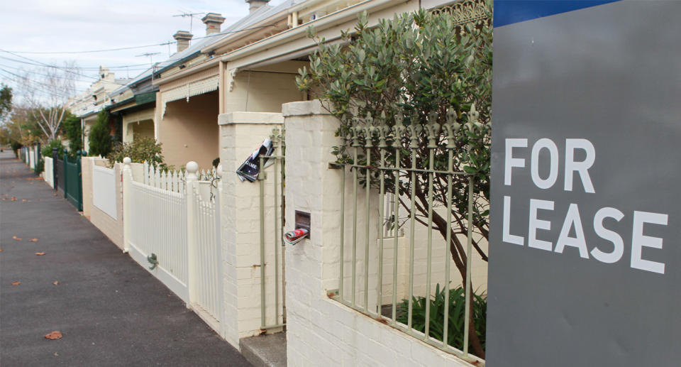 Melbourne home with For Lease sign