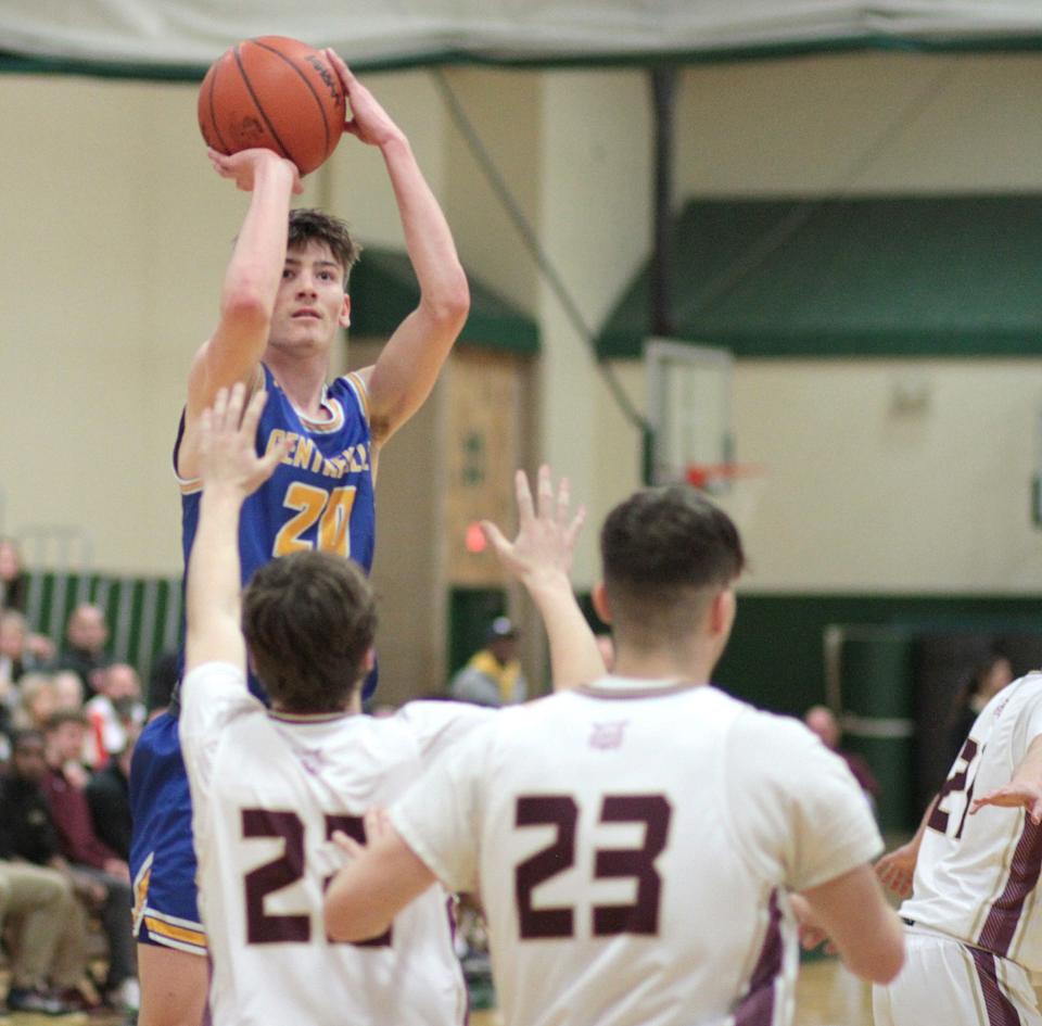 Micah Lemings puts up a shot against Niles-Brandywine on Wednesday.