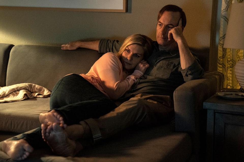 Bob Odenkirk as Saul Goodman, Rhea Seehorn as Kim Wexler - Better Call Saul