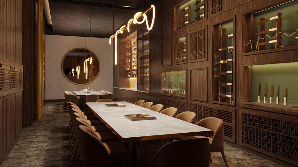A rendering of the private dining room. - Credit: Photo: courtesy Carversteak