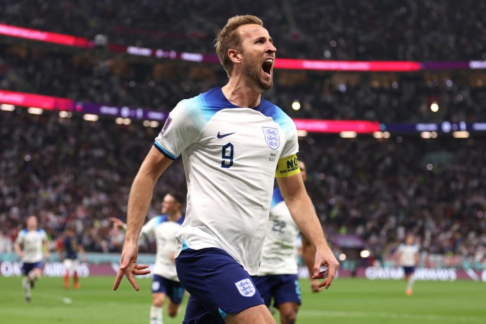 On the brink: Harry Kane is one goal off becoming England’s all-time top scorer (Getty Images)