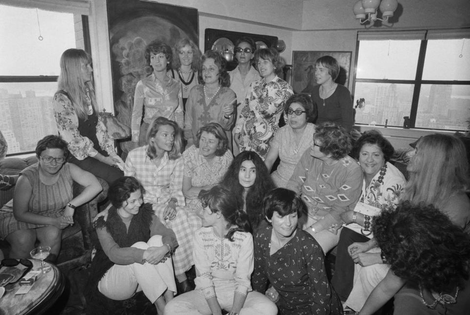 Women at the New York home of Betty Friedan, one of the more celebrated figures in the Women's Liberation movement, in 1973