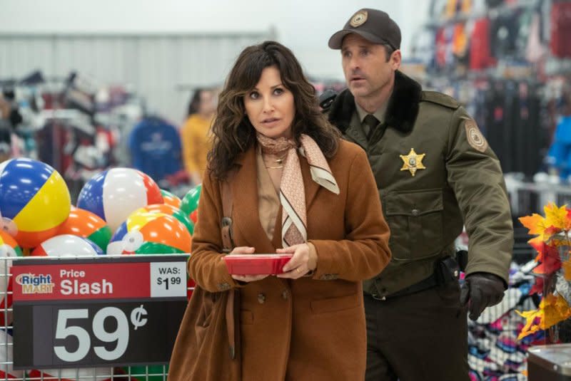 Gina Gershon and Patrick Dempsey star in "Thanksgiving." Photo courtesy of Sony Pictures