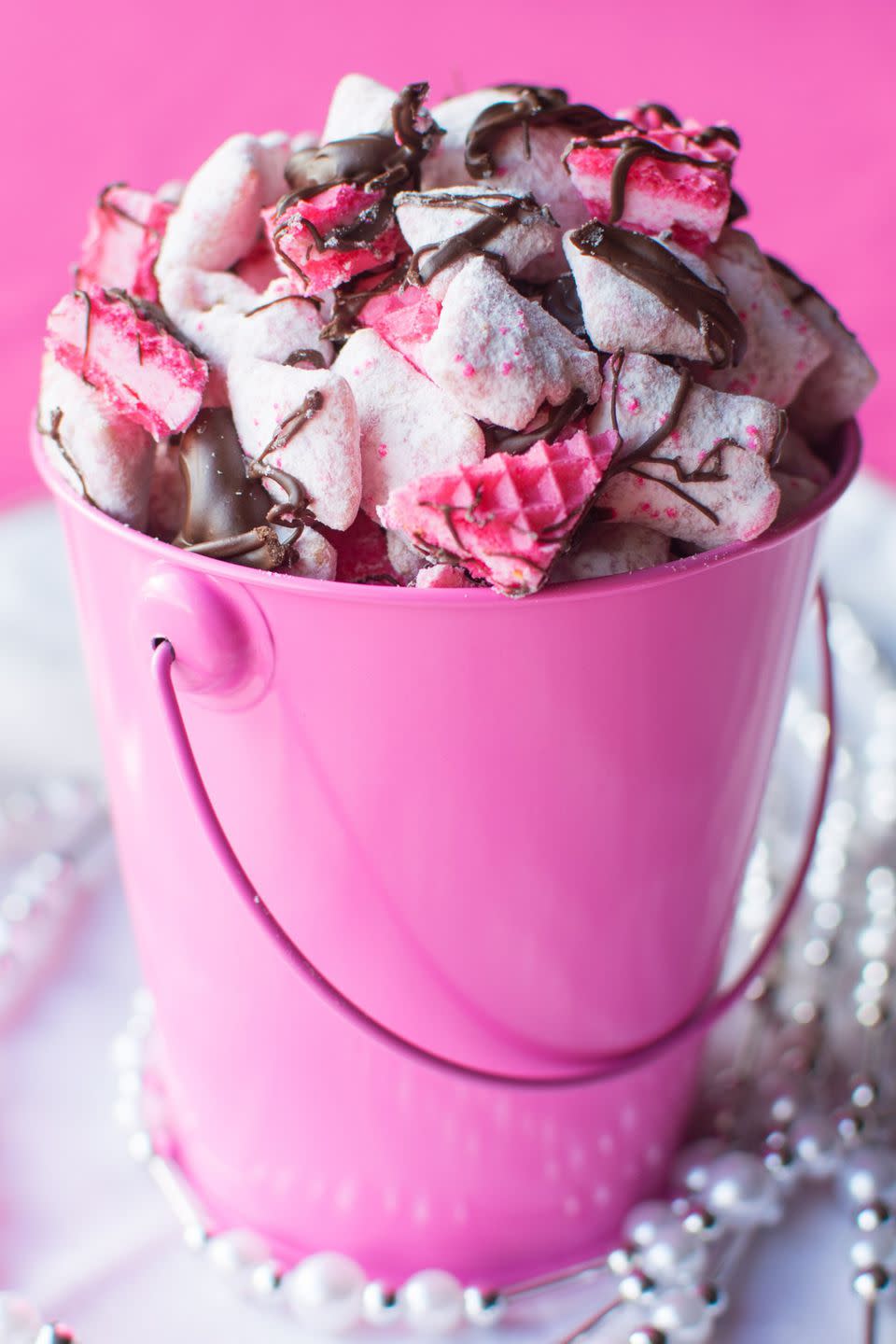 Chocolate-Covered Strawberry Puppy Chow