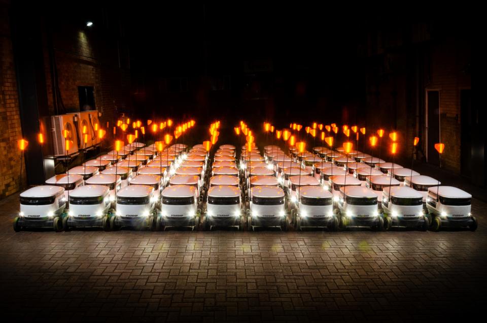 A fleet of Co-op delivery robots. (Starship Technologies)