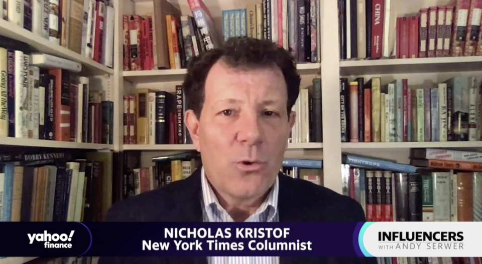 New York Times Columnist Nicholas Kristof appears on "Influencers with Andy Serwer." 