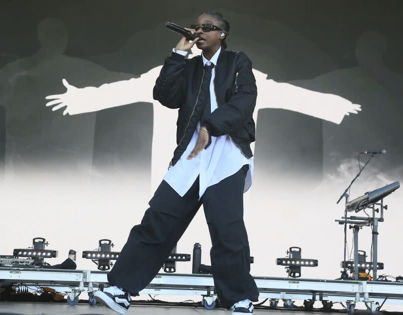 Little Simz performs during the second weekend of the Austin City Limits Music Festival on Sunday, Oct. 15, 2023.