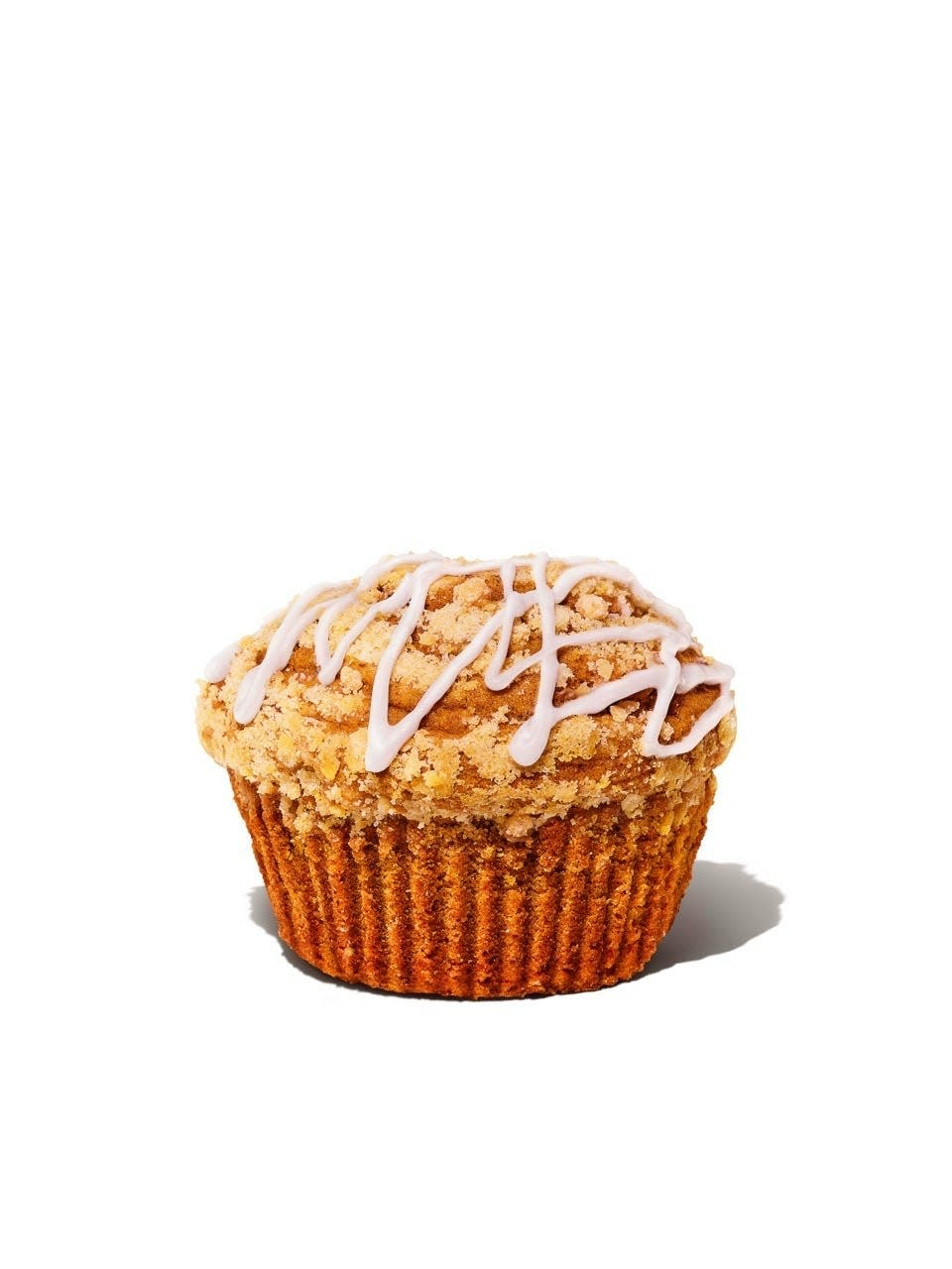 Dunkin Donuts Pumpkin Muffin features notes of pumpkin and sweet spices, topped with a streusel and drizzle of icing.