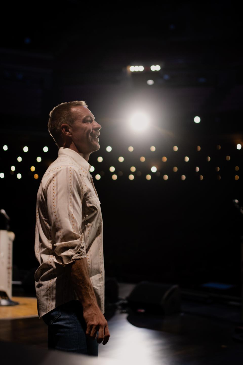 Diplo takes in the stage at the Grand Ole Opry on May 8.