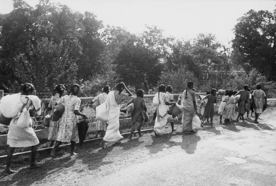 As the Chinese Army drive towards Tezpur during the Sino-Indian War, refugees fleeing with all of their belongings, India, November 23rd 1962. (Photo by Express/Archive Photos/Getty Images)