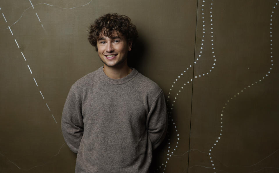 Gabriel LaBelle, a cast member in the film "The Fabelmans," poses for a portrait during the 2022 Toronto International Film Festival, Sunday, Sept. 11, 2022, at the Four Seasons Hotel in Toronto. (AP Photo/Chris Pizzello)