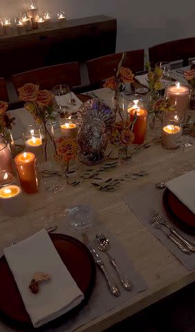 <p>Kylie Jenner Instagram</p> Kylie's Thanksgiving tablescape.