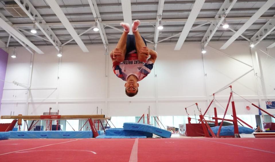 Olympic gold medal gymnast Max Whitlock shows off his skills (Ian West/PA) (PA Wire)