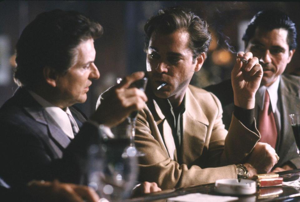 Joe Pesci and Ray Liotta as Henry Hill and Tommy DeVito (Credit: Warner Bros)