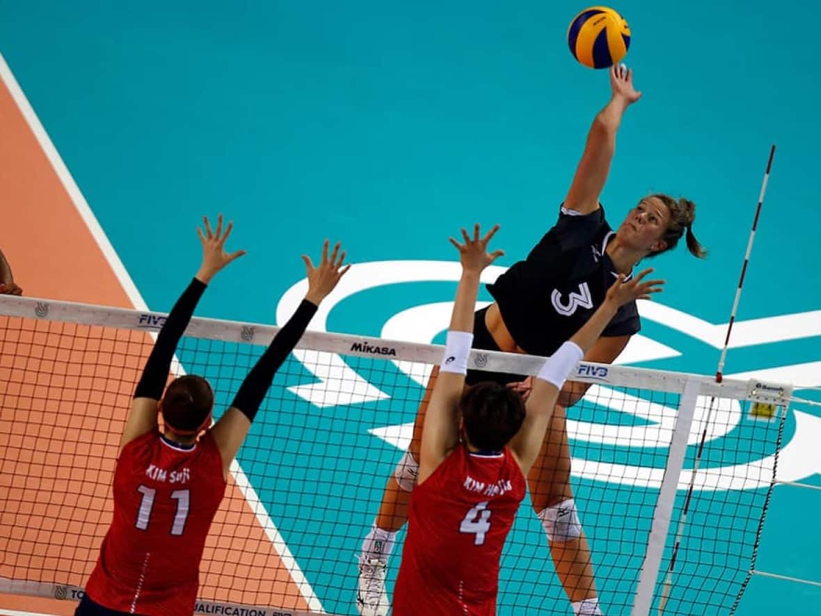 Canada's women's volleyball team lost 3-0 to Serbia in its world championships opener on Sunday in Arnhem, Netherlands. (Volleyball Canada/File - image credit)