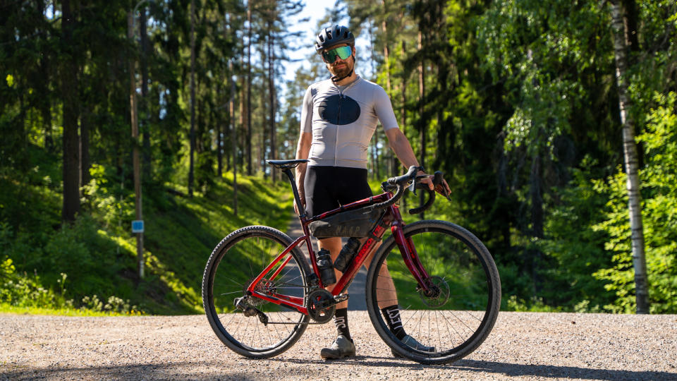 Graham stands next to the Argon 18 Dark Matter