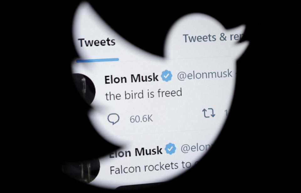 Elon Musk's tweet reading 