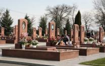 A general view shows the cemetery, where victims of the 2004 school siege are buried in the southern Russian town of Beslan, Russia, April 13, 2017. REUTERS/Kazbek Basayev