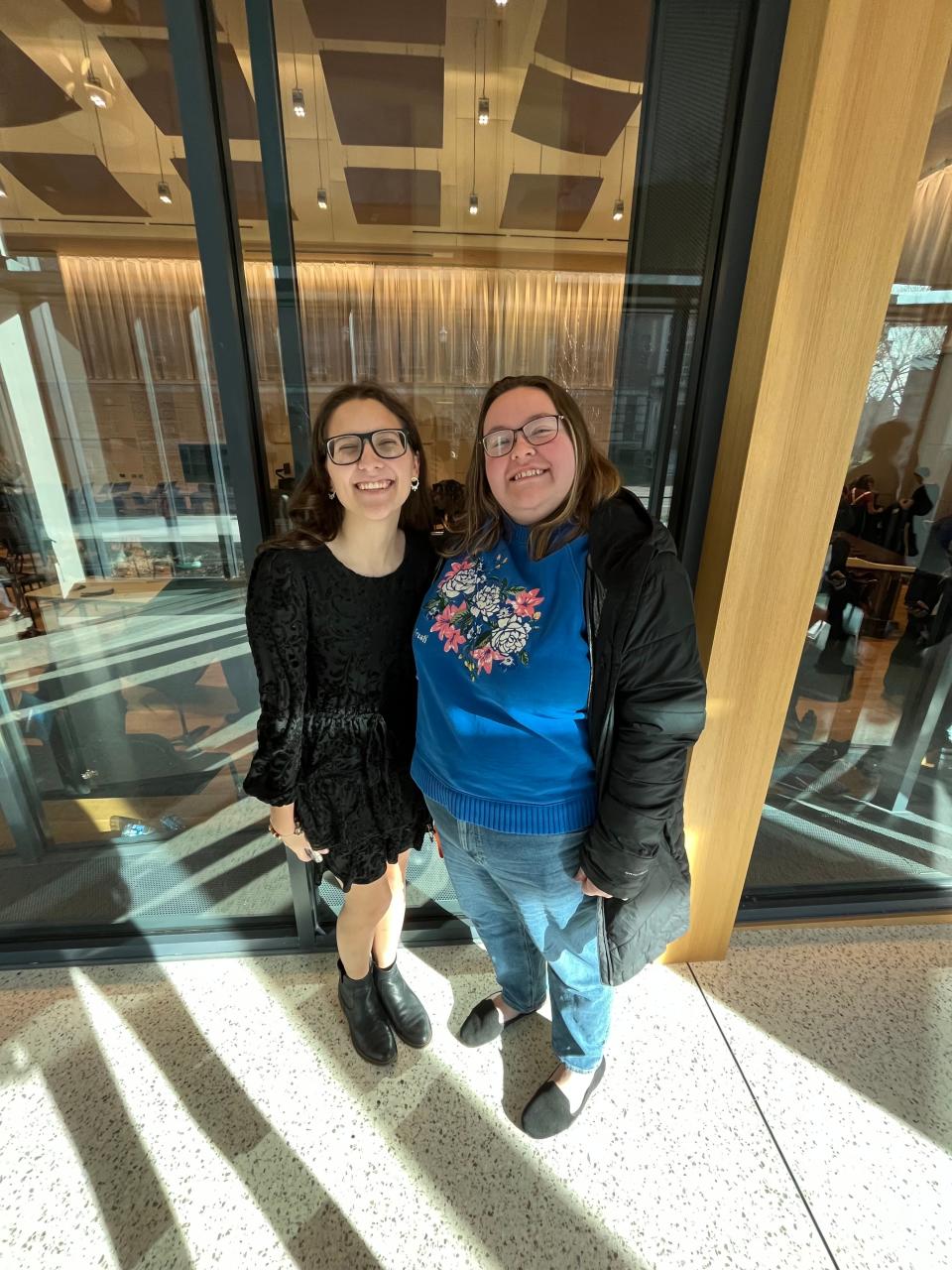 West Branch senior clarinet player Makiah Kutz, with West Branch band director Lauren Stitle, performed with the Ohio State University High School Honor Band on Jan. 14, 2023.