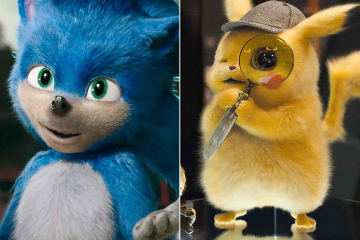 Sonic the Hedgehog and Detective Pikachu comparison
