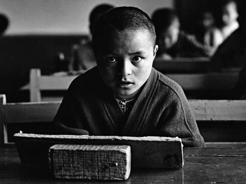 tibetan boy in school