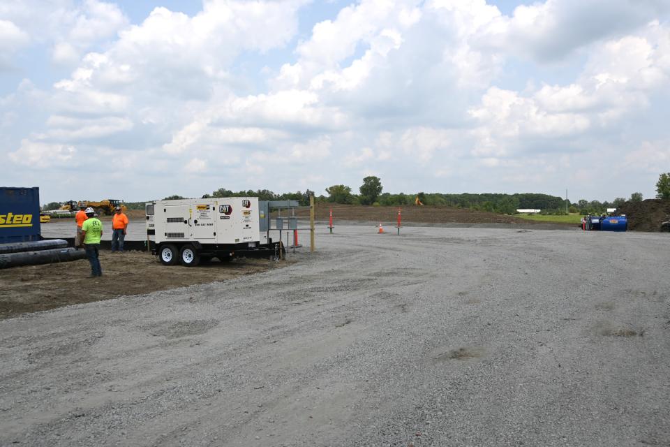 Construction is underway east of Michigan Avenue, north of State Road in Coldwater Township.