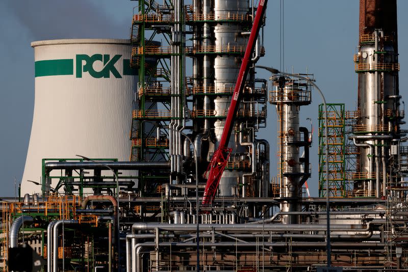 FILE PHOTO: The PCK oil refinery in Schwedt