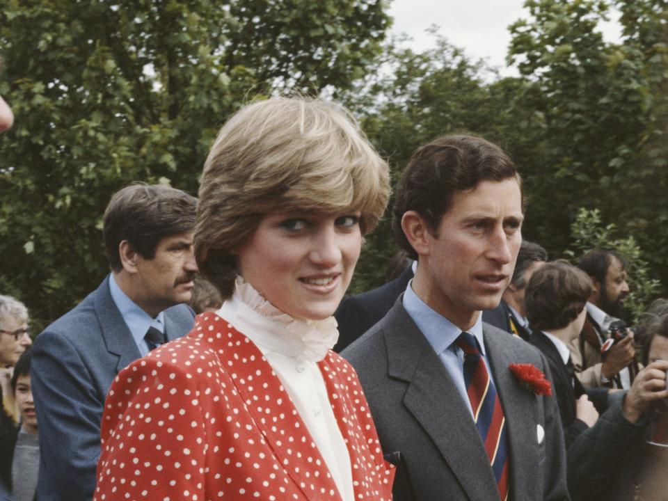 Princess Diana and Prince Charles pictured shortly after their engagement in 1981.