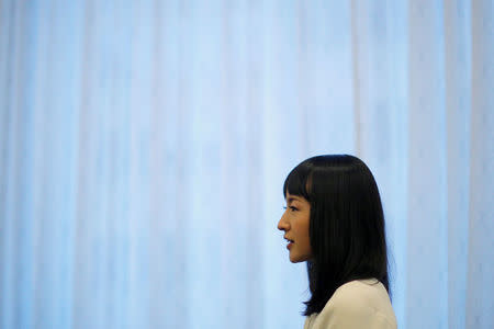 Japanese author and creator of the KonMari Method to declutter, Marie Kondo, is interviewed by Reuters at the South by Southwest (SXSW) Music Film Interactive Festival 2017 in Austin, Texas, U.S., March 11, 2017. REUTERS/Brian Snyder