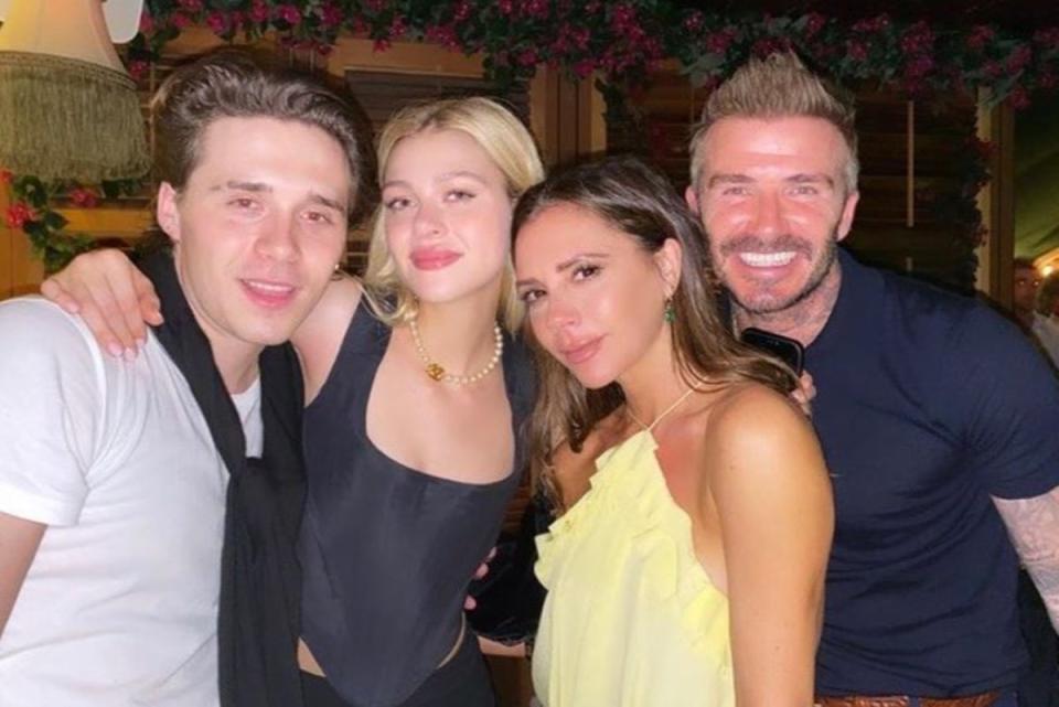 Victoria and David Beckham are in Miami ahead of their son Brooklyn’s wedding to Nicola Peltz (brooklynbeckham / Instagram)