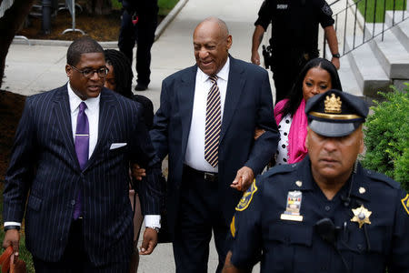 Actor and comedian Bill Cosby arrives for the first day of his sexual assault trial at the Montgomery County Courthouse in Norristown, Pennsylvania, U.S. June 5, 2017. REUTERS/Brendan McDermid