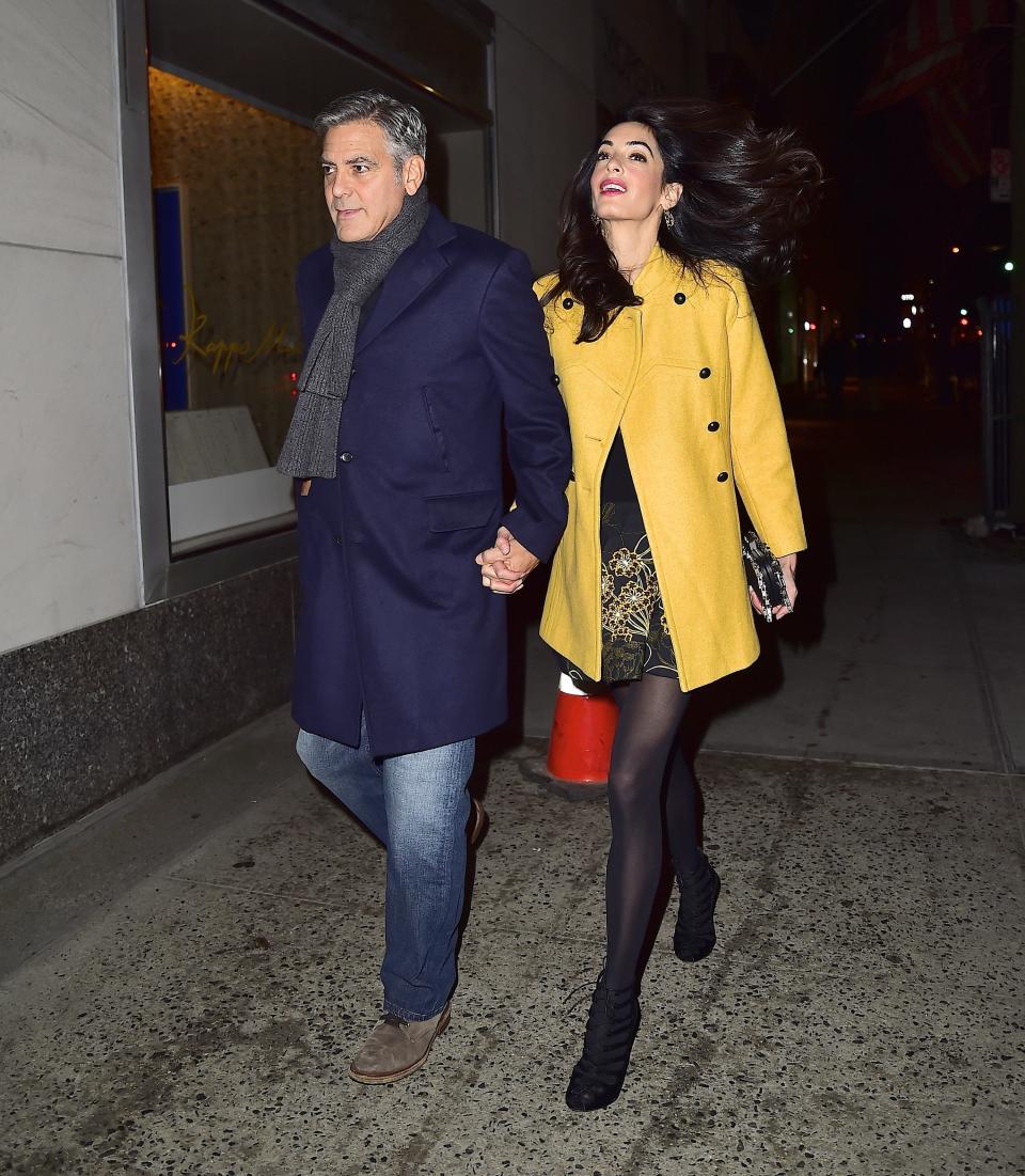 George Clooney and Amal Clooney are seen March 7, 2015 in New York City.&nbsp;