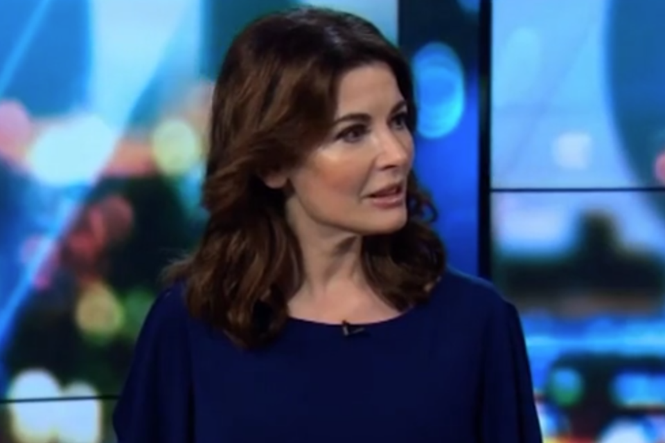 Not impressed: Nigella shut down suggestions of innuendo during an awkward TV appearance (Network Ten)