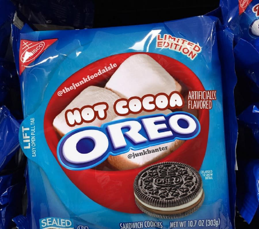 Hot cocoa-flavored Oreos might be a thing, and umm, please let this be real