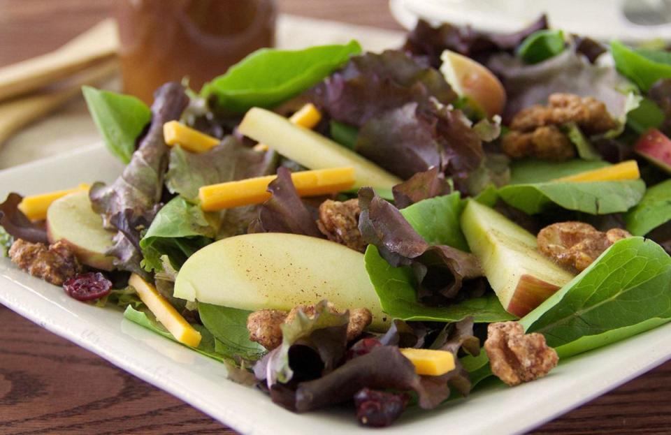 Mixed Green Salad With Apple Pie Vinaigrette