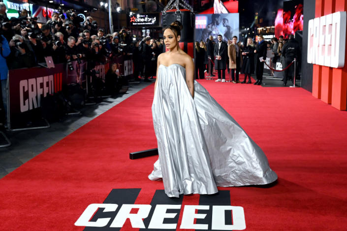 LONDON, ENGLAND - FEBRUARY 15: Tessa Thompson attends the &quot;Creed III&quot; European Premiere at Cineworld Leicester Square on February 15, 2023 in London, England. (Photo by Dave J Hogan/Getty Images)